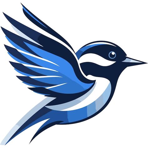 A Stylized Blue Bird Logo Perfect For Businesses Seeking A Symbol Of