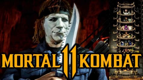 MK11 RAMBO AS MICHAEL MYERS KLASSIC TOWER GAMEPLAY SKIN MOD BY