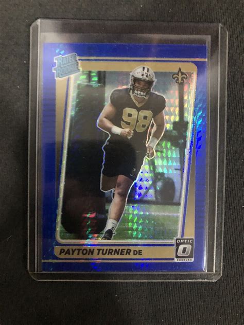 Donruss Optic Payton Turner Rated Rookie Blue Hyper Prizm Card Ebay