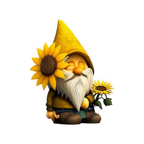 Free Sunflower Gnome Cartoon Christmas Yellow Flowers Free PNG 21911888 ...