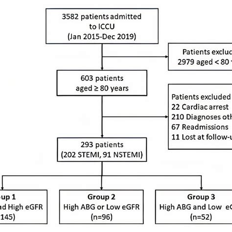 Study Flowchart Abg Admission Blood Glucose Egfr Estimated