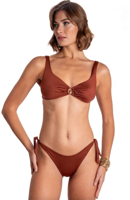 Bikini Brassiere Con Accessorio Tinta Unita Taglia S Slip Fiocchi