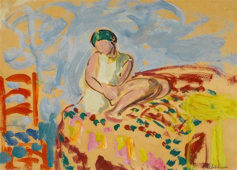 Jeune Fille Au Turban Vert Assise Sur Un Sofa By Henri Lebasque Artvee