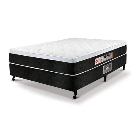 Cama box Colchão Casal Castor Espuma D45 Black White Air One Face