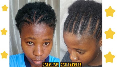 4b Natural Hair, Natural Hairstyles, Two Cornrows, Cornrows Styles, Kos ...