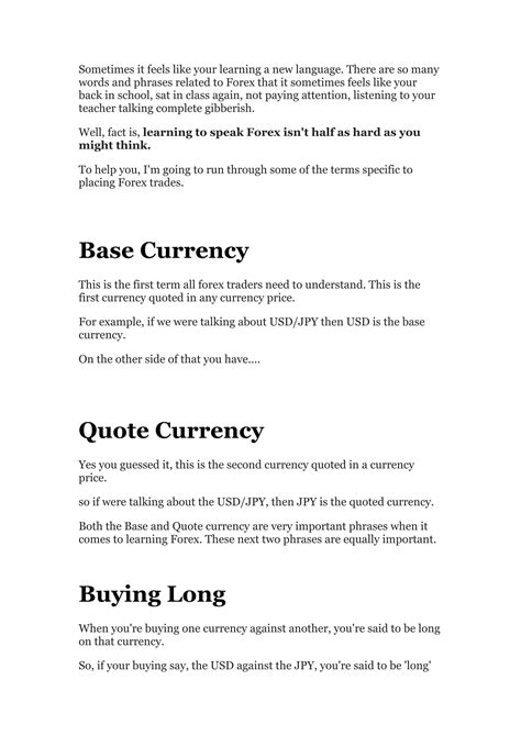 Learn to Speak Forex | PDF