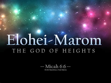 Praying In Authority With The Name Of God Elohei Marom