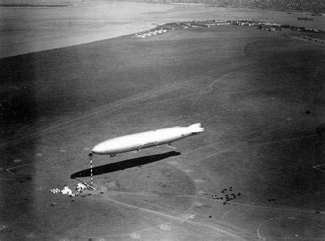 Uss Shenandoah Zr 1 View Taken In 1924 Shows The Airship Moored At