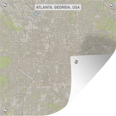 Tuinposters Tekening Van De Stadsplattegrond Van Atlanta 50x50 Cm