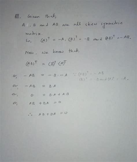 Please Sir Prove 4 A And B Are Square Matrices Of The Same Order Prove