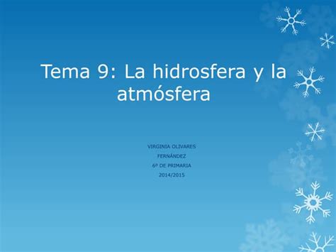 Tema 9 La Hidrosfera Y La Atmósfera Ppt Descarga Gratuita