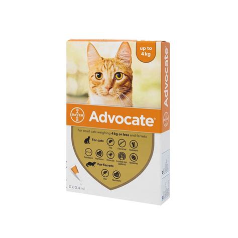 Advocate แมว นำหนกนอยกวา 4 Kg 0 4 ml สสม ราคาตอ1หลอด