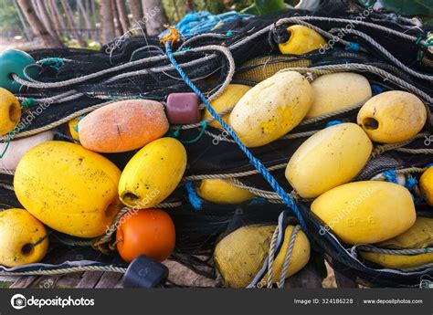 Philippines Palawan Island Sea Nets For Fishing Stock Photo By