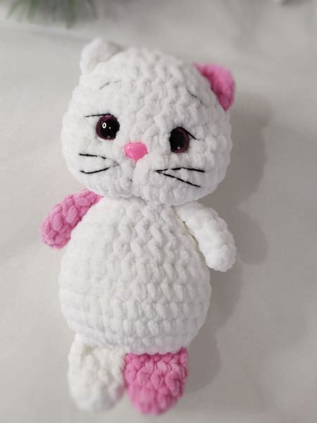 Вязаные игрушки, мягкий кот Барсик, символ 2023 игрушка для девочек ...