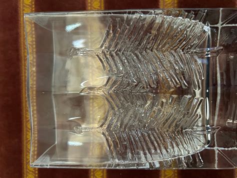 Antique Inspired Rectangular Glass Vase With Leaf Etching Etsy