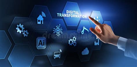 Digital Transformation And Digitalization Technology Concept On