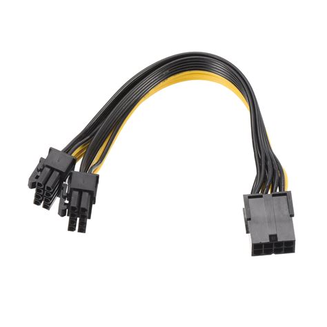 Uxcell 8 Pin Female To Dual Pcie 8 Pin 62 Male Pci Express Power Adapter Gpu Cable 220mm87