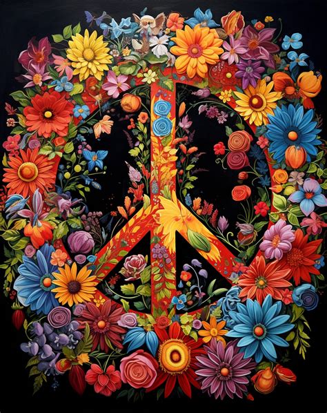 Flower Power Peace Symbol Free Stock Photo Public Domain Pictures