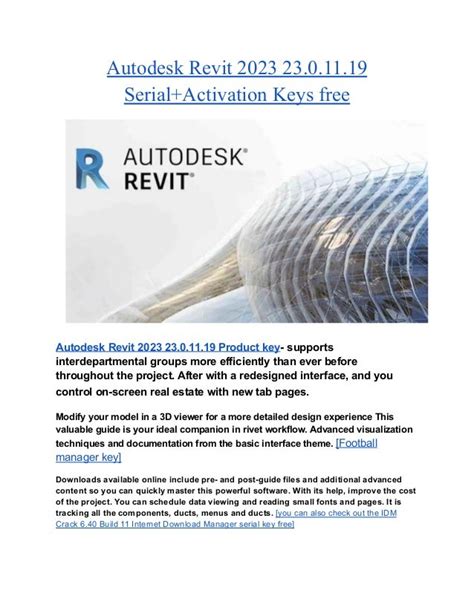 Autodesk Revit 2023 2301119 Serialactivation Keys Freepdf