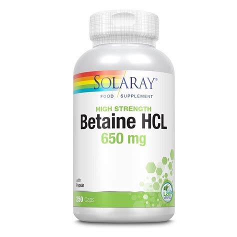 Solaray High Potency Betaine Hci Pepsin Landys Chemist