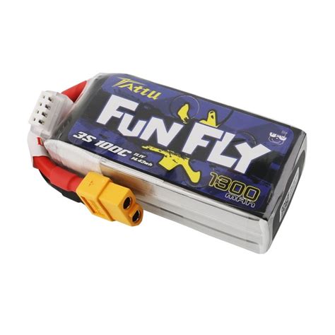 Tattu Funfly Series 1300mAh 11 1V 100C 3S1P Lipo Battery Pack With XT60