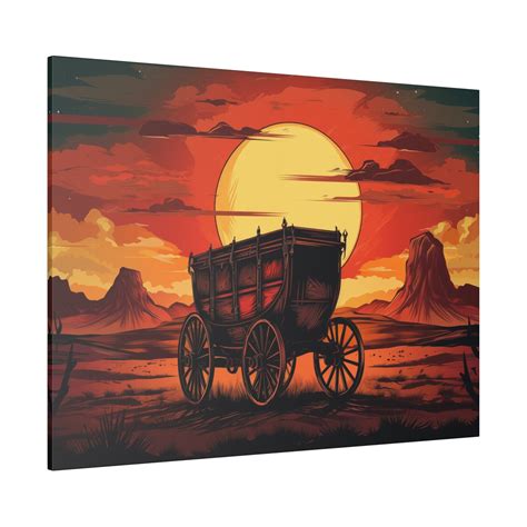 Stagecoach Western Canvas Art Print, Stage Coach Wall Art, Western ...