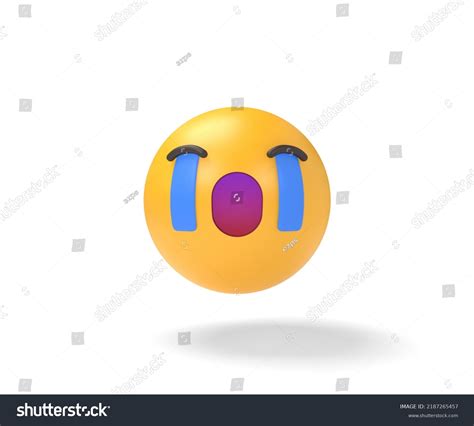 Crying Emoji Isolated On White Background Stock Illustration 2187265457 ...