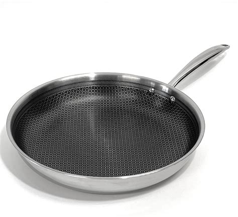 Lexi Home Tri Ply Stainless Steel Scratch Resistant Nonstick Frying Pan