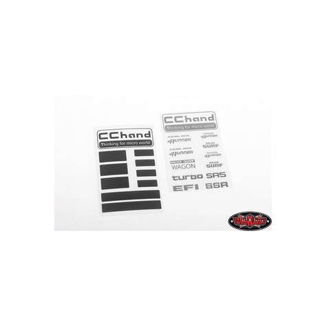 RC4WD RC4VVVC0701 Metal Logo Decal Sheet for 1985 Toyota 4Runner - Sp ...