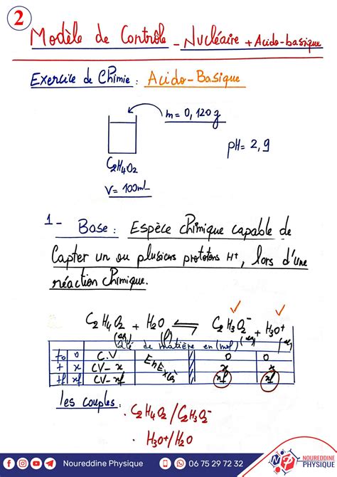 SOLUTION Acido Basique 2024 Exercice Correction Studypool