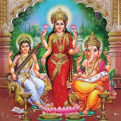 Indian Gods and Goddesses: Saraswati Laxmi Ganesha Photos