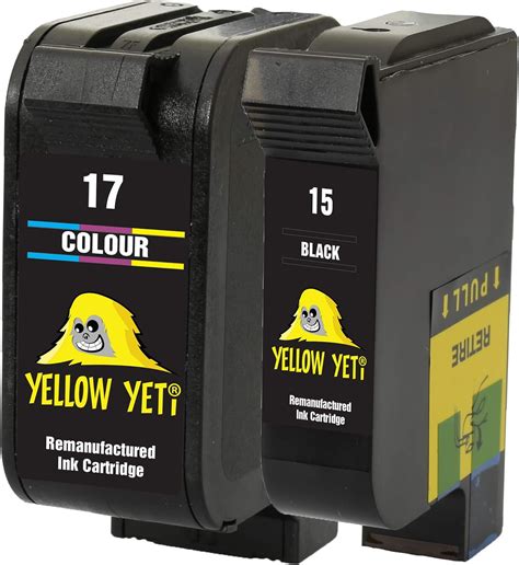 Yellow Yeti Remanufactured Ink Cartridges Black Colour For Hp