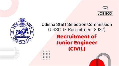 Ossc Je Recruitment For Junior Engineer Civil Posts