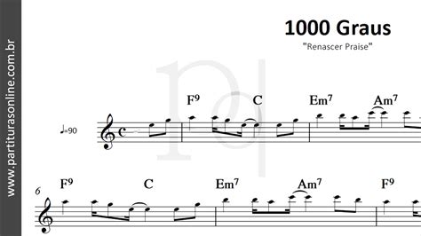 1000 Graus Renascer Praise Partitura YouTube