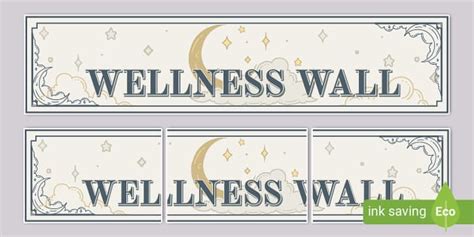 Celestial Themed Wellness Wall Banner Creat De Profesori