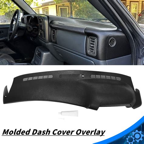 Molded Dash Cover Overlay Fit For 1999 2006 Silverado 1500 2500 Sierra