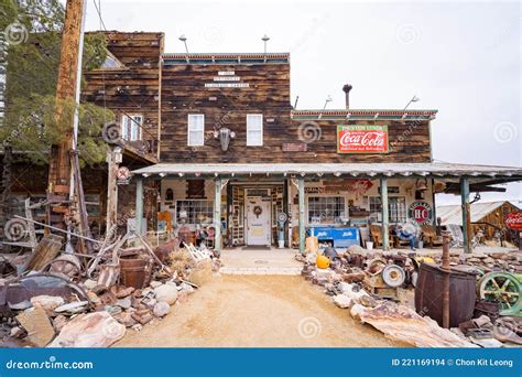 Abandoned Retro Building Of The Nelson Ghost Town Editorial Stock Image