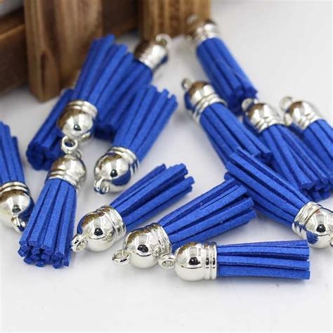 X Faux Suede Leather Tassel Pendant For Keychain Cellphone Straps