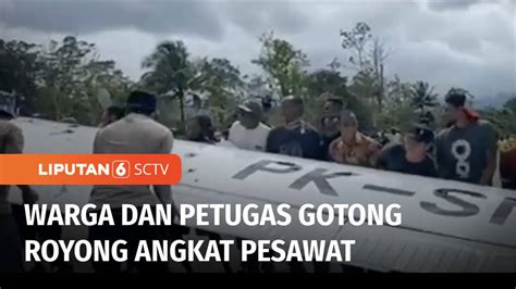 Pesawat Tergelincir Saat Hendak Mendarat Di Bandara Kenyam Liputan 6