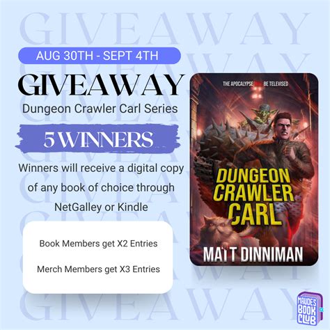 Giveaway Dungeon Crawler Carl Series By Matt Dinniman Maude S Book