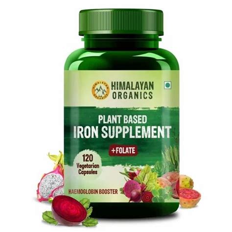 Himalayan Organics Plant Based Iron Supplement With Folate Veg