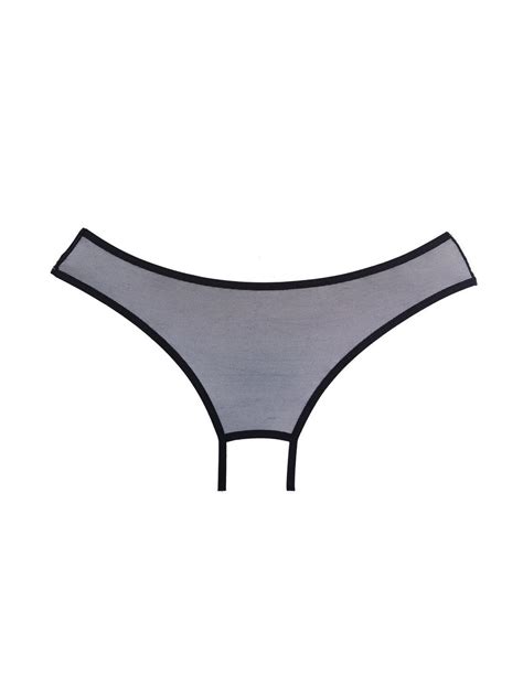 String en fine résille et dentelle noire A1098 Allure lingerie