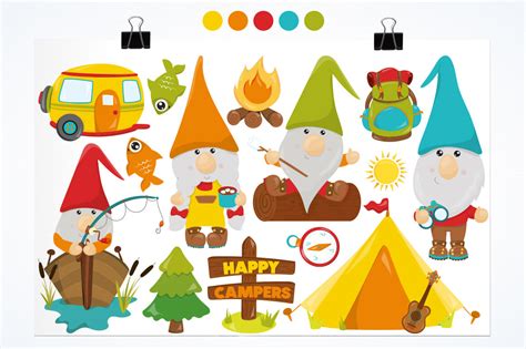 Camping gnomes 2 By Prettygrafik Design | TheHungryJPEG