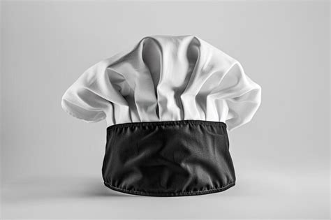 Black And White Toque Chef Hat Restaurant Or Bistro Uniform Protect