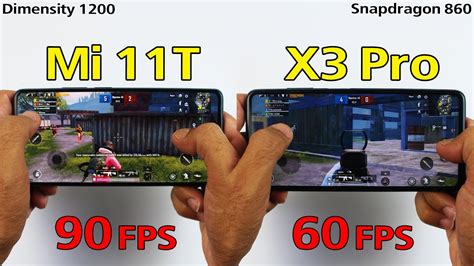 Xiaomi Mi 11T Vs Poco X3 Pro PUBG TEST Dimensity 1200 Vs Snapdragon