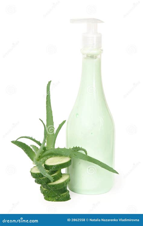 Aloe Vera Cream With Cucumber Stock Photo Image Of Female Creme 2862558