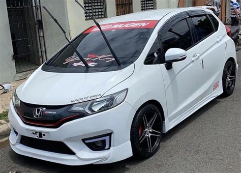 White Honda Jazz On Mugen Full Body Kit Modifiedx Artofit