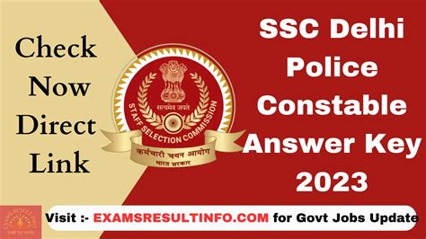 Delhi Police Constable Answer Key Out Check Here Direct Link