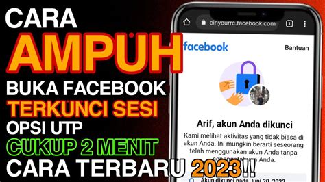 CARA CEPAT Buka Akun Fb Yang Terkunci Permanen Sesi Baru 100