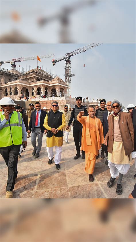 Ram Temple Cm Yogi Reviews Ram Mandir Construction Ahead Of Pran